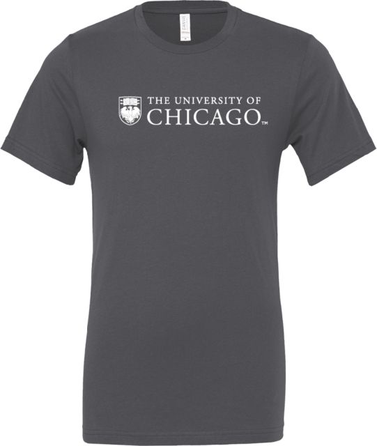Chicago Bella + Canvas Asphalt Jersey Cotton T Shirt University of Chicago Primary Mark - ONLINE ONLY