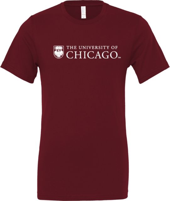 Chicago Bella + Canvas Jersey Cotton T Shirt University of Chicago Primary Mark - ONLINE ONLY