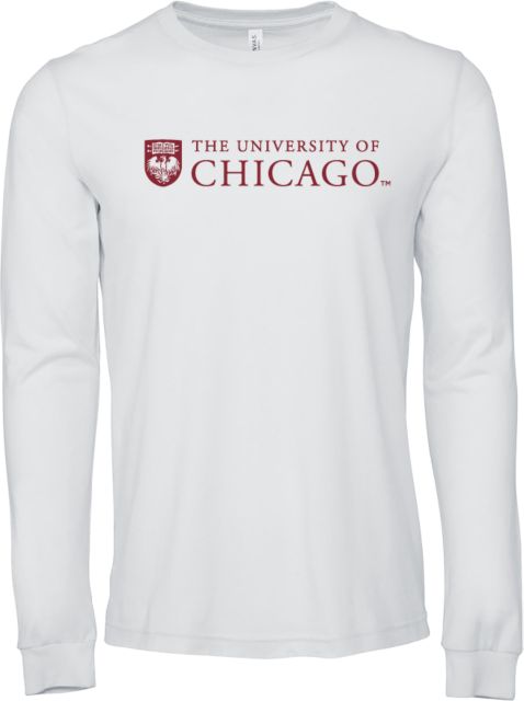 Chicago Bella + Canvas Jersey Cotton Long Sleeve T Shirt University of Chicago Primary Mark - ONLINE ONLY
