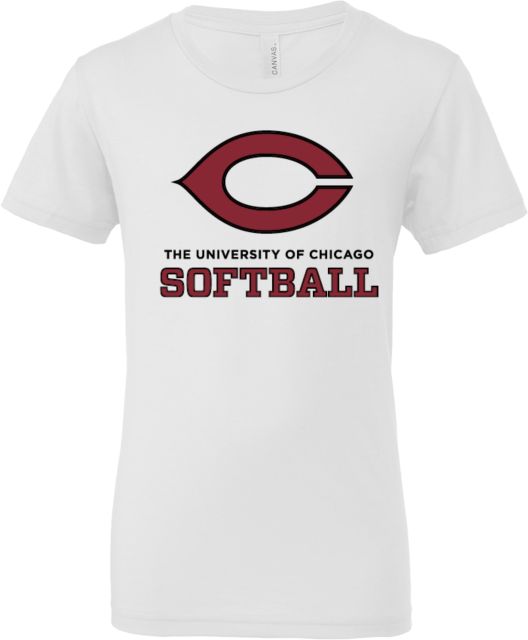 Chicago Bella + Canvas Youth Jersey T Shirt University of Chicago Softball - ONLINE ONLY
