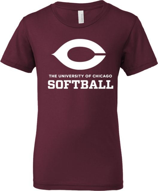 Chicago Bella + Canvas Youth Jersey T Shirt University of Chicago Softball - ONLINE ONLY