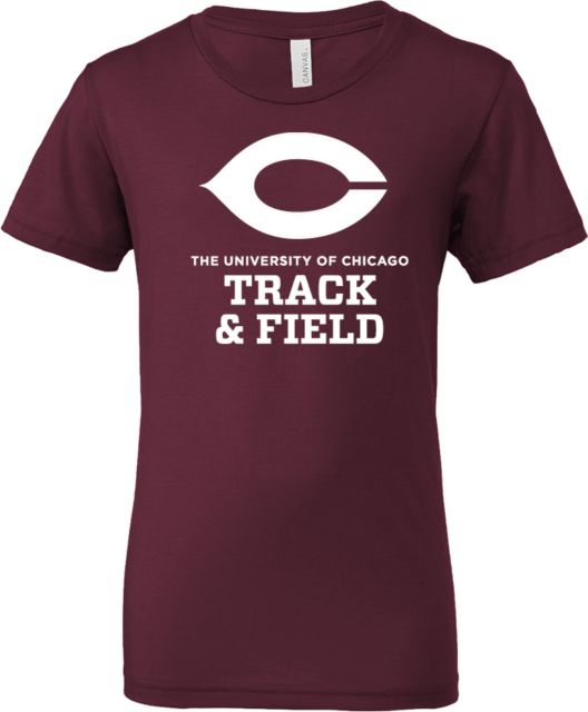 Chicago Bella + Canvas Youth Jersey T Shirt University of Chicago Track and Field - ONLINE ONLY