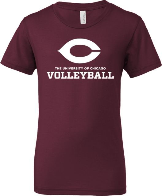 Chicago Bella + Canvas Youth Jersey T Shirt University of Chicago Volleyball - ONLINE ONLY