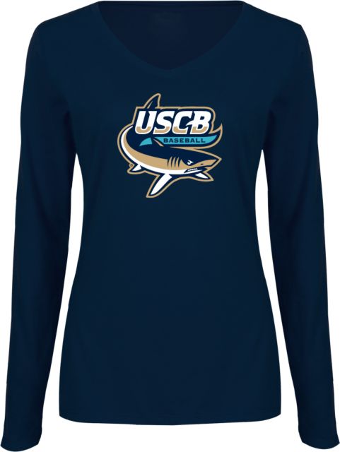 South Carolina Beaufort Womens Long Sleeve V Neck Tee  USCB Baseball - ONLINE ONLY