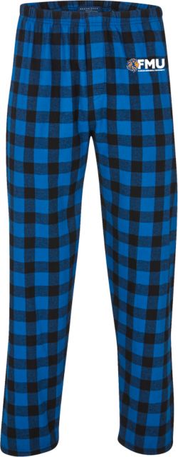 Florida Memorial Boxercraft Royal/Black Buffalo Unisex Flannel Pajama Pant Florida Memorial University Primary Mark - ONLINE ONLY