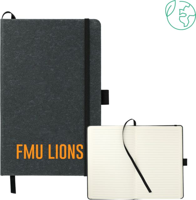 Florida Memorial 5.5 x 8.5 FSC Mix Recycled Leather Bound Journal FMU Lions - ONLINE ONLY