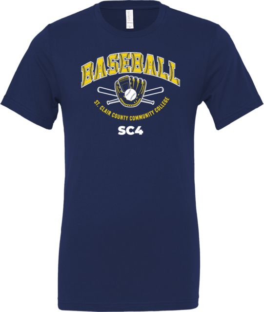 St. Clair  Bella + Canvas Jersey Cotton T Shirt SC4 Baseball Arch with Mitt - ONLINE ONLY