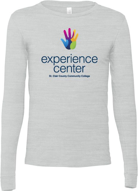 St. Clair  Bella + Canvas Ash Jersey Cotton Long Sleeve T Shirt St Clair CC Experience Center Stacked - ONLINE ONLY