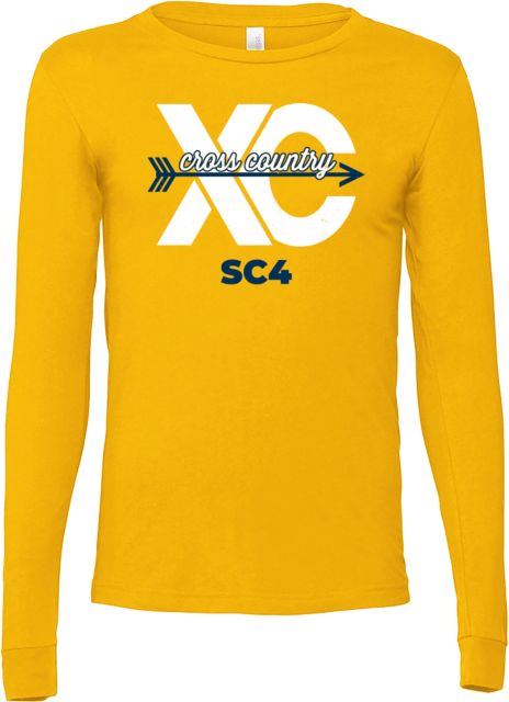 St. Clair  Bella + Canvas Jersey Cotton Long Sleeve T Shirt SC4 XC Cross Country Arrow - ONLINE ONLY
