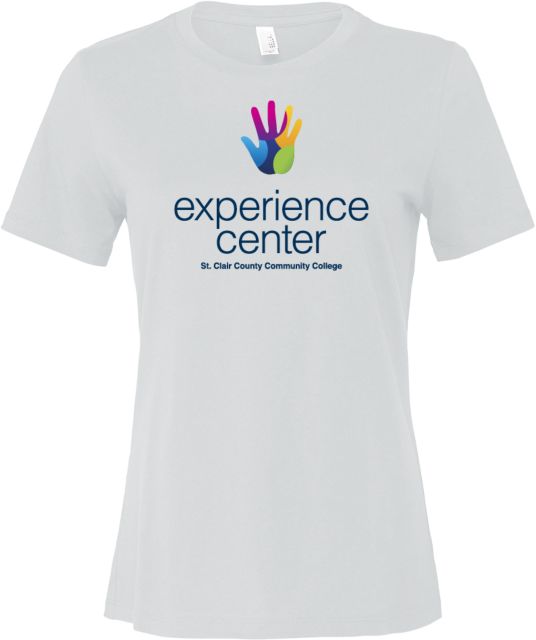 St. Clair  Bella + Canvas Womens Relaxed Cotton T Shirt St Clair CC Experience Center Stacked - ONLINE ONLY