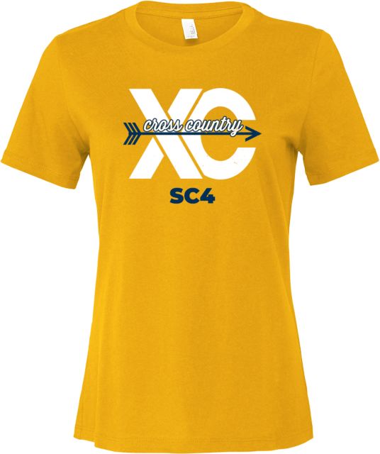 St. Clair  Bella + Canvas Womens Relaxed Cotton T Shirt SC4 XC Cross Country Arrow - ONLINE ONLY