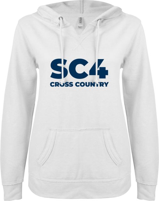 St. Clair  ENZA Womens V Notch Raw Edge Fleece Hoodie SC4 - Cross Country - ONLINE ONLY