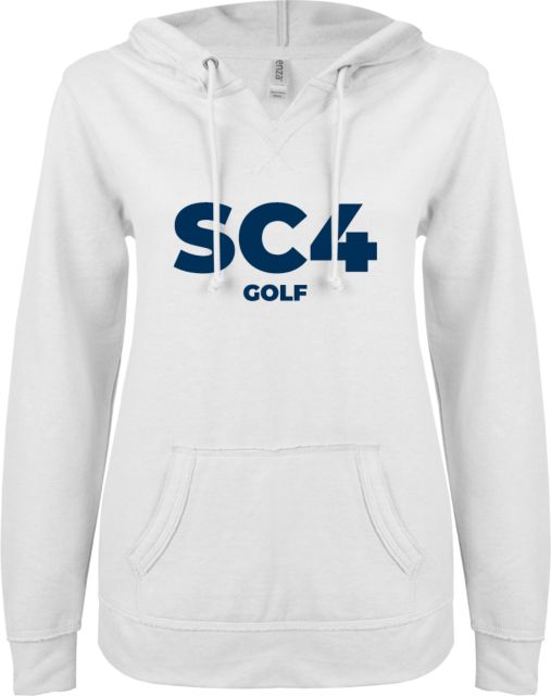 St. Clair  ENZA Womens V Notch Raw Edge Fleece Hoodie SC4 - Golf - ONLINE ONLY