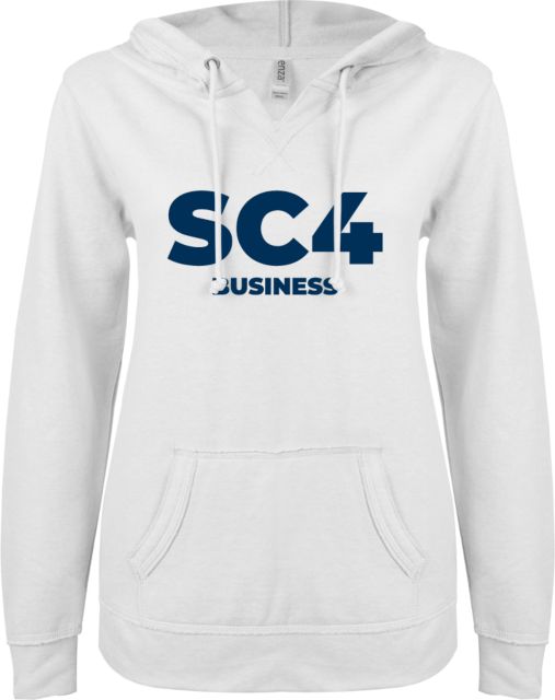 St. Clair  ENZA Womens V Notch Raw Edge Fleece Hoodie SC4 - Business - ONLINE ONLY