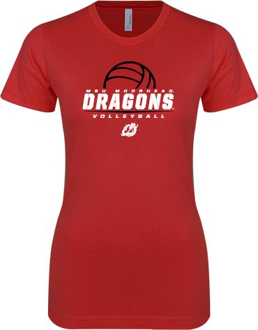 MSUM Next Level Womens Boyfriend Tee Volleyball Design - ONLINE ONLY