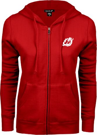 MSUM ENZA Womens Fleece Full Zip Hoodie Dragon Mark - ONLINE ONLY