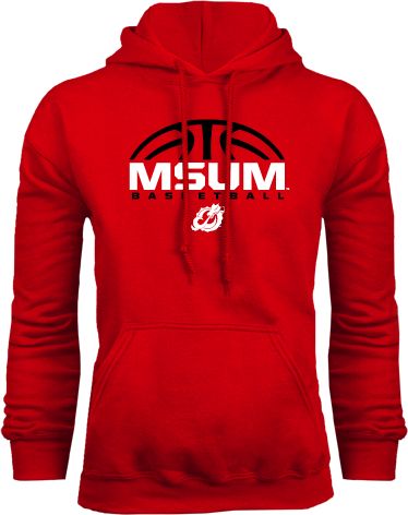 MSUM Fleece Hoodie Arched Basketball Design - ONLINE ONLY