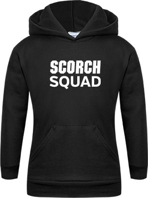 MSUM Youth Fleece Hoodie Scorch Squad Text - ONLINE ONLY