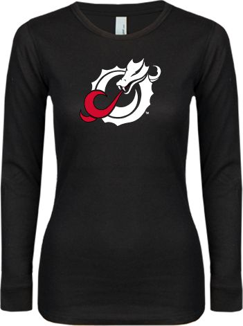 MSUM Womens Long Sleeve V Neck Tee  Dragon Mark - ONLINE ONLY