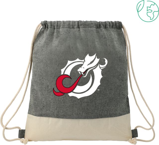 MSUM Split Recycled Cotton Drawstring Bag Dragon Mark - ONLINE ONLY