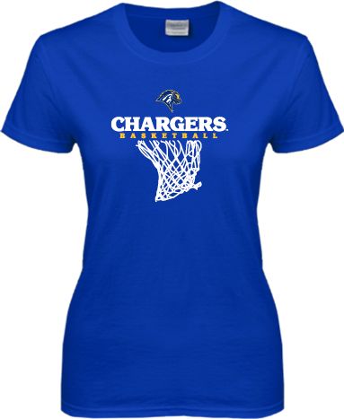 New Haven Ladies T Shirt Chargers Basketball Net - ONLINE ONLY