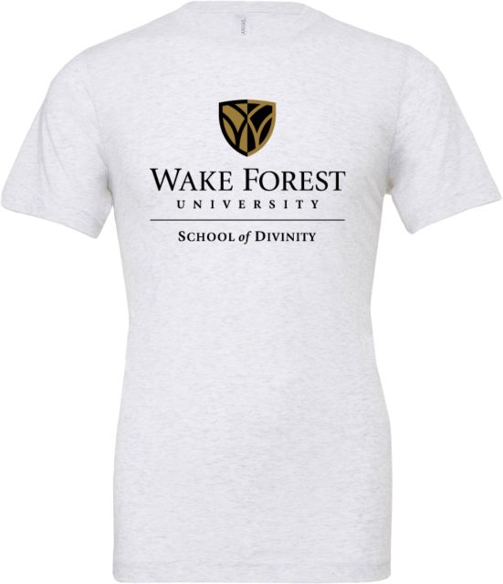 Wake Forest Bella + Canvas Ash Jersey Cotton T Shirt Wake Forest University - School of Divinity - ONLINE ONLY