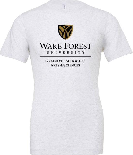 Wake Forest Bella + Canvas Ash Jersey Cotton T Shirt Wake Forest University - Graduate School of Arts and Sciences - ONLINE ONLY