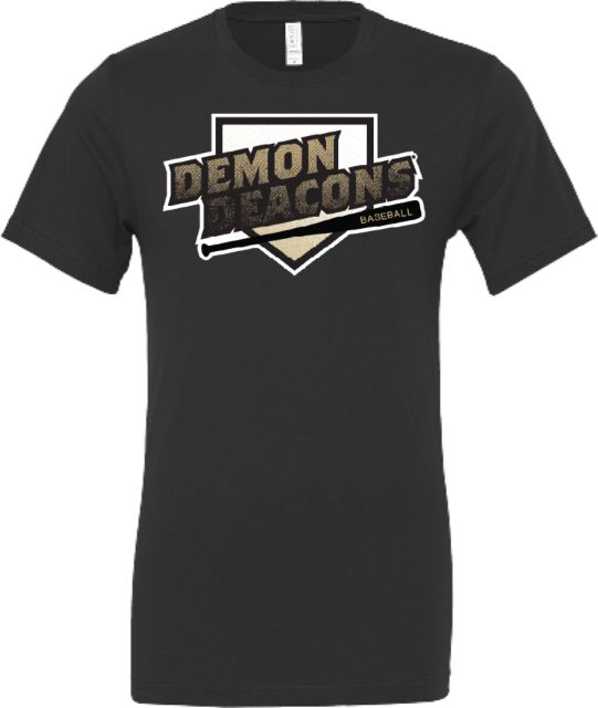 Wake Forest Bella + Canvas Jersey Cotton T Shirt Deacons Baseball Plate - Outlined - ONLINE ONLY