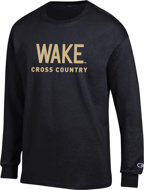 Wake Forest Champion Long Sleeve T Shirt Wake Cross Country - ONLINE ONLY