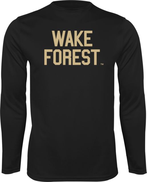 Wake Forest Performance Longsleeve Shirt Wake Forest Stacked - ONLINE ONLY
