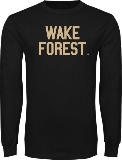 Wake Forest Long Sleeve T Shirt Wake Forest Stacked - ONLINE ONLY