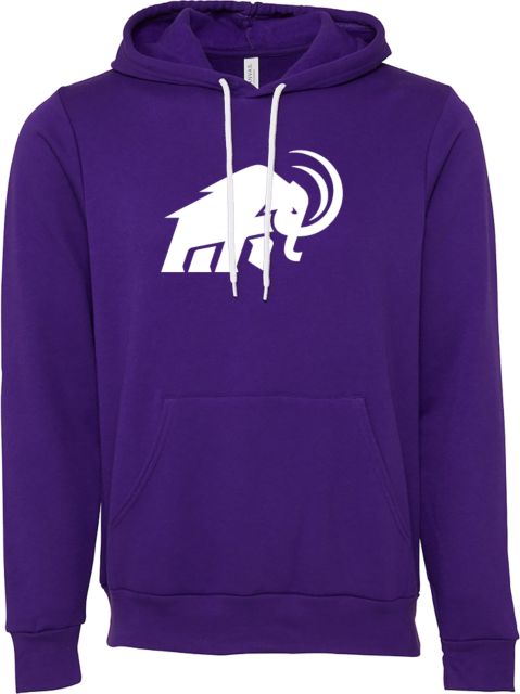 Amherst College Bella + Canvas Fleece Hood Amherst College Mammoth - ONLINE ONLY