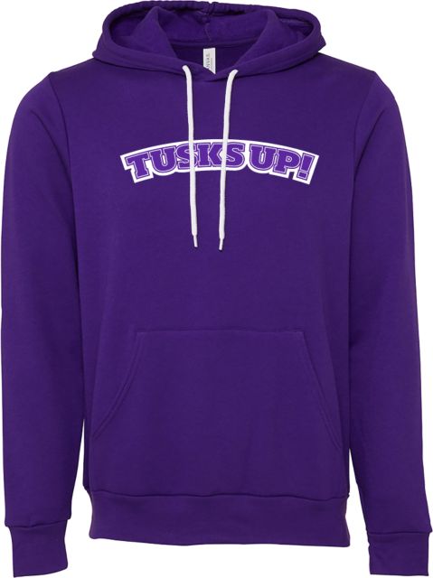 Amherst College Bella + Canvas Fleece Hood Tusks Up Arched - ONLINE ONLY