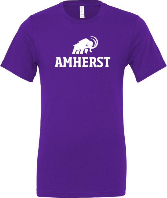 Amherst College Bella + Canvas Jersey Cotton T Shirt Amherst Mammoth  Lockup - ONLINE ONLY