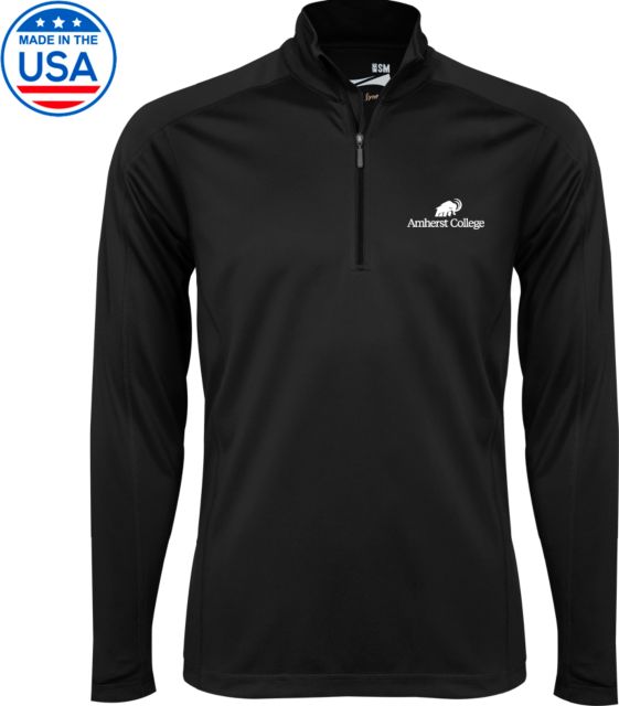 Amherst College Syntrel Interlock 1/4 Zip Amherst College Mammoth Lock Up Centered - ONLINE ONLY,
