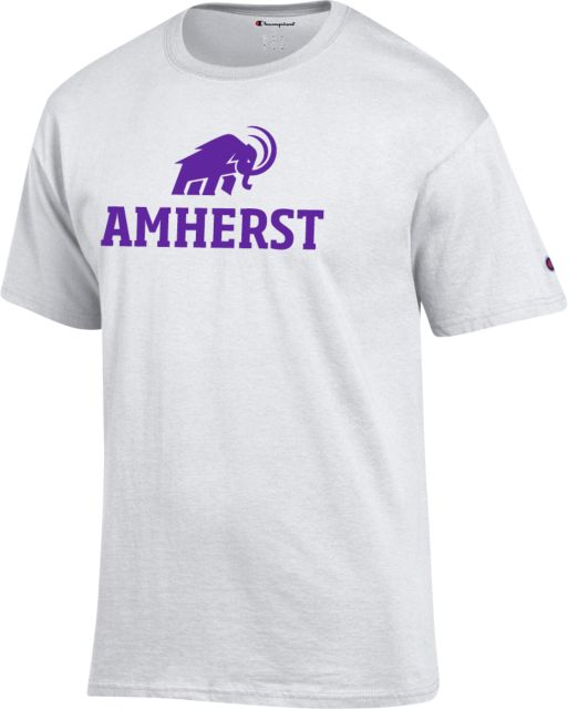 Amherst College Champion T Shirt Amherst Mammoth  Lockup - ONLINE ONLY