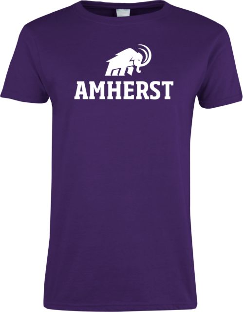 Amherst College Womens Short Sleeve Tee Amherst Mammoth  Lockup - ONLINE ONLY