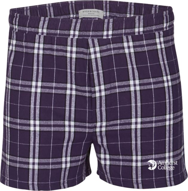 Amherst College Boxercraft Flannel Boxer Shorts Amherst College Circle Mammoth Horizontal - ONLINE ONLY,