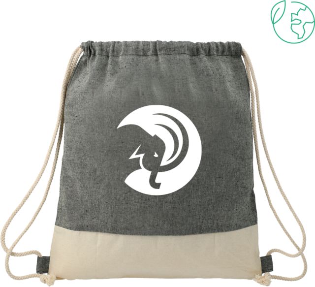 Amherst College Split Recycled Cotton Drawstring Bag Amherst College Circle Mammoth - ONLINE ONLY