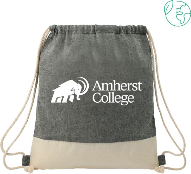 Amherst College Split Recycled Cotton Drawstring Bag Amherst College Mammoth Lock Up - ONLINE ONLY