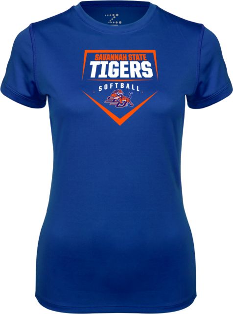 Savannah State Ladies Syntrel Performance Tee Softball Plate Design - ONLINE ONLY