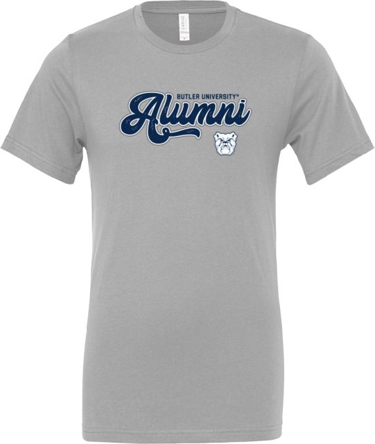 Butler Bella + Canvas Ash Jersey Cotton T Shirt Butler University Alumni Script Design - ONLINE ONLY