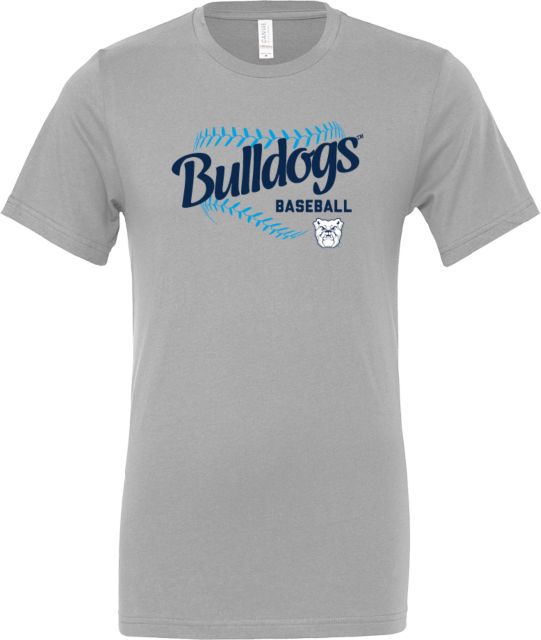 Butler Bella + Canvas Ash Jersey Cotton T Shirt Butler University Bulldogs Baseball Design - ONLINE ONLY