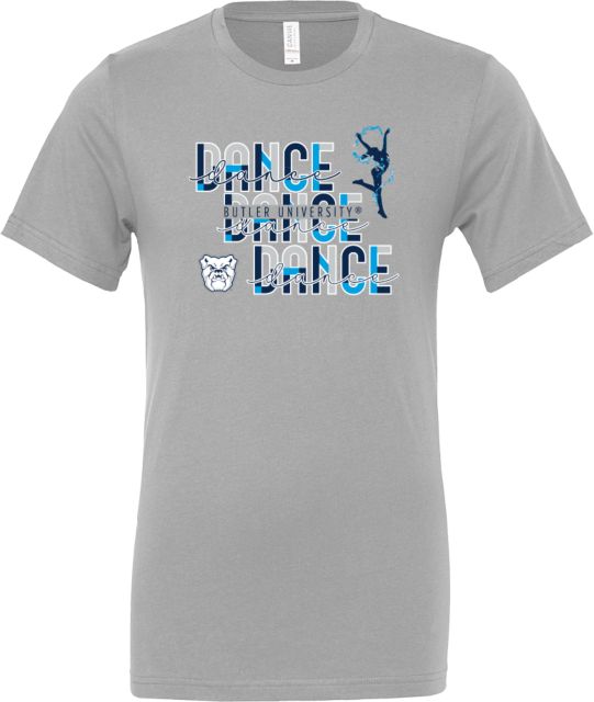 Butler Bella + Canvas Ash Jersey Cotton T Shirt Butler University Bulldogs Dance Design - ONLINE ONLY