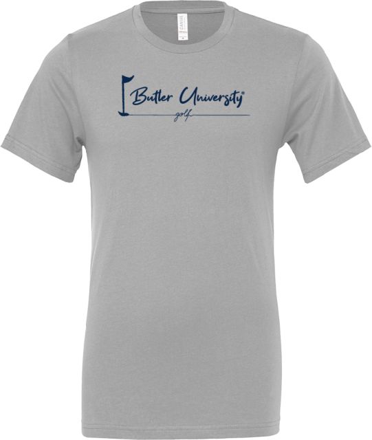 Butler Bella + Canvas Ash Jersey Cotton T Shirt Butler University Bulldogs Golf Design - ONLINE ONLY