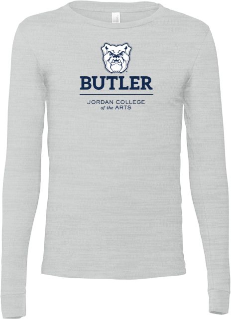 Butler Bella + Canvas Ash Jersey Cotton Long Sleeve T Shirt Jordan College of the Arts - Butler - ONLINE ONLY