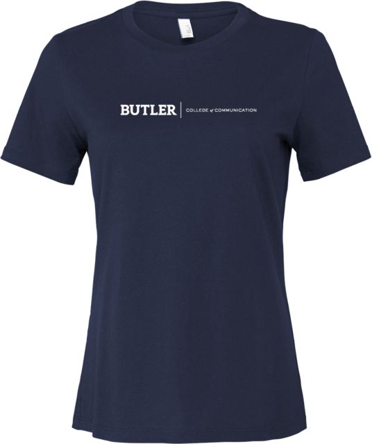 Butler Bella + Canvas Womens Relaxed Cotton T Shirt Butler College of Communication - Flat - ONLINE ONLY