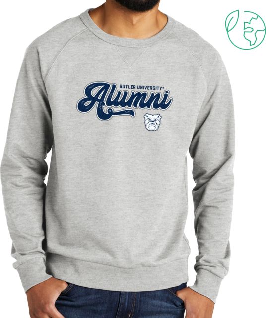 Butler Allmade Organic French Terry Crewneck Sweatshirt Butler University Alumni Script Design - ONLINE ONLY