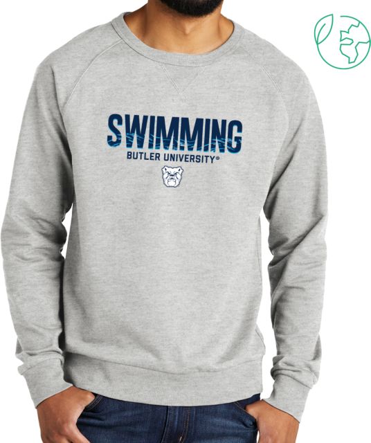 Butler Allmade Organic French Terry Crewneck Sweatshirt Butler University Bulldogs Swimming Design - ONLINE ONLY