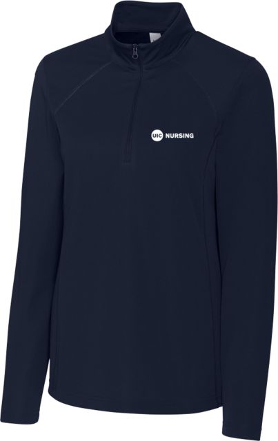 UIC Clique Womens Ice Pique Dark Half Zip UIC Nursing - ONLINE ONLY